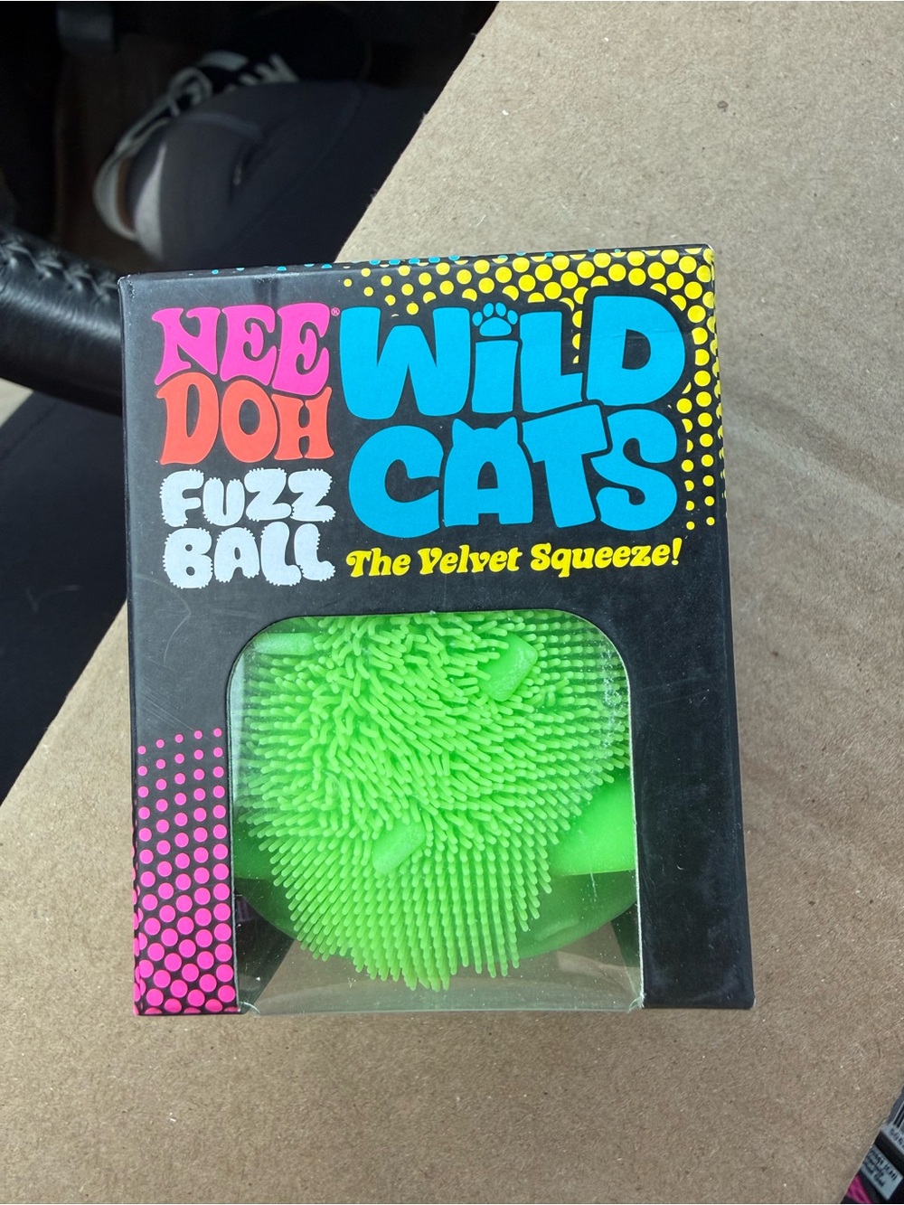 Wild Cats Fuzz Ball - Bright Green Cat Toy